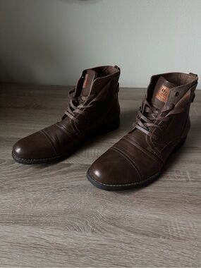 Bullboxer B-52 Vinny Brown Combat Boots Men’s US 12 Lace Up Ankle Boots